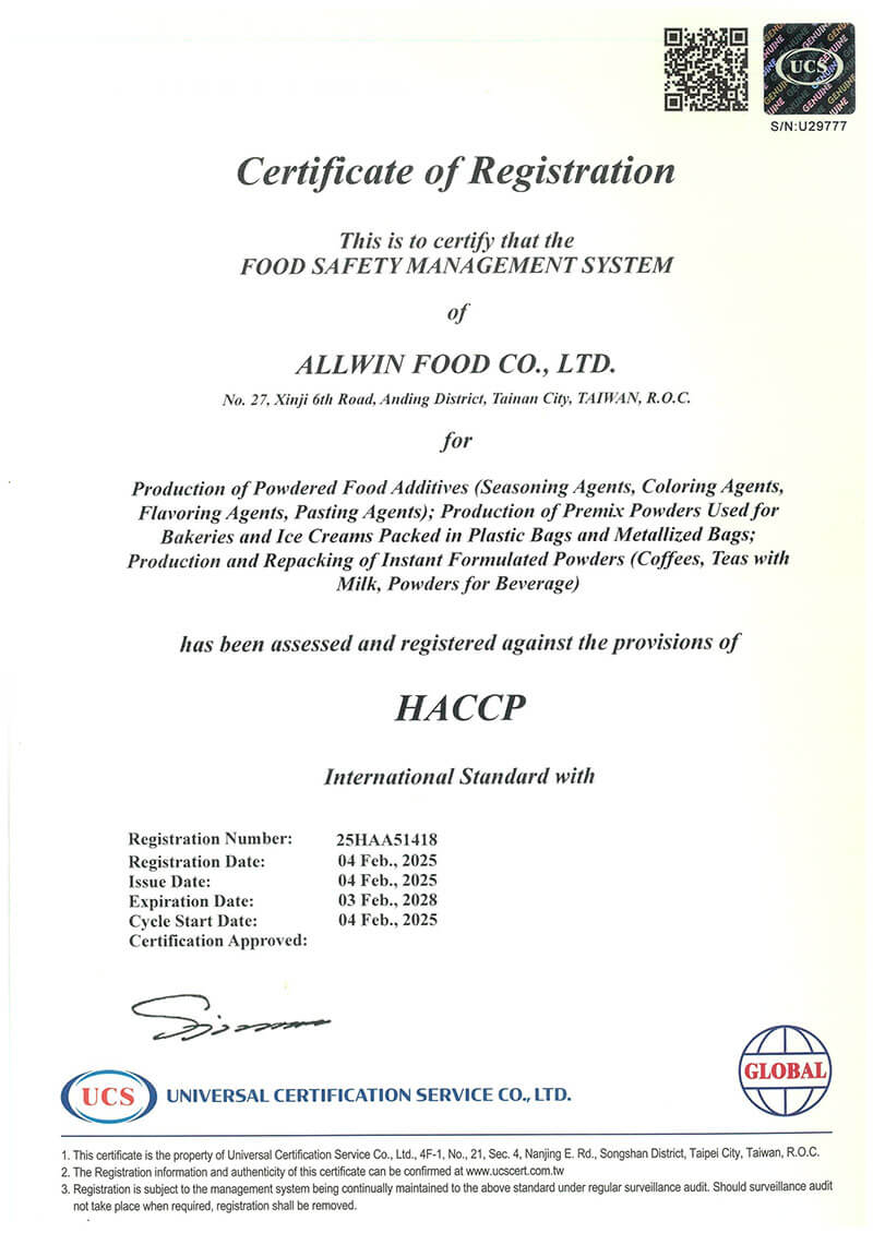 HACCP Certificate